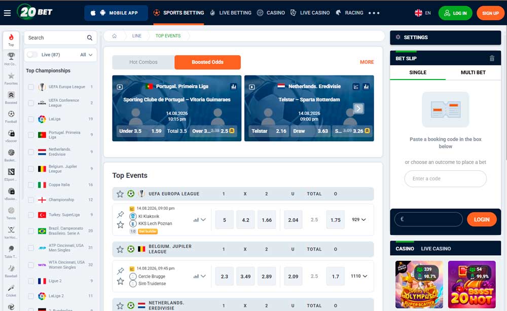 20bet Sports Betting