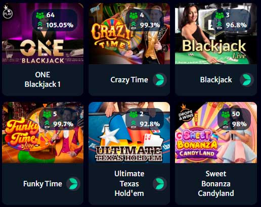 Live casino RTP values